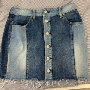 Pacsun multi shade denim mini skirt